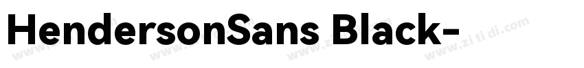 HendersonSans Black字体转换